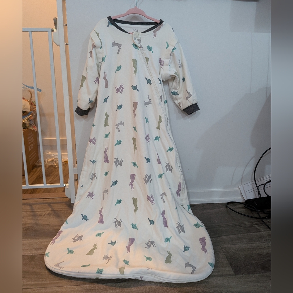 Nest designs Organic Cotton Removable Long Sleeve Sleep Bag 1.0 TOG 12-24 Months